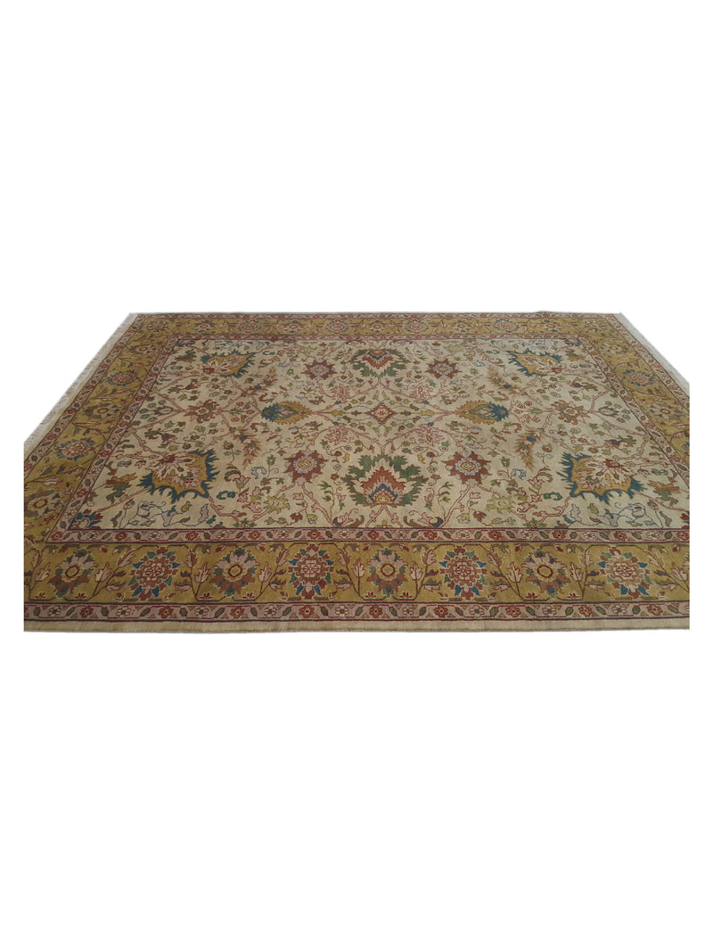 Pacific Marco 31370 Beige Green Transitional Hand Knotted Rug