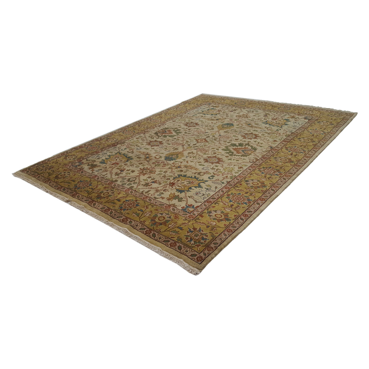 Pacific Marco 31370 Beige Green Transitional Hand Knotted Rug
