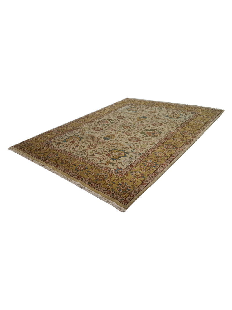 Pacific Marco 31370 Beige Green Transitional Hand Knotted Rug
