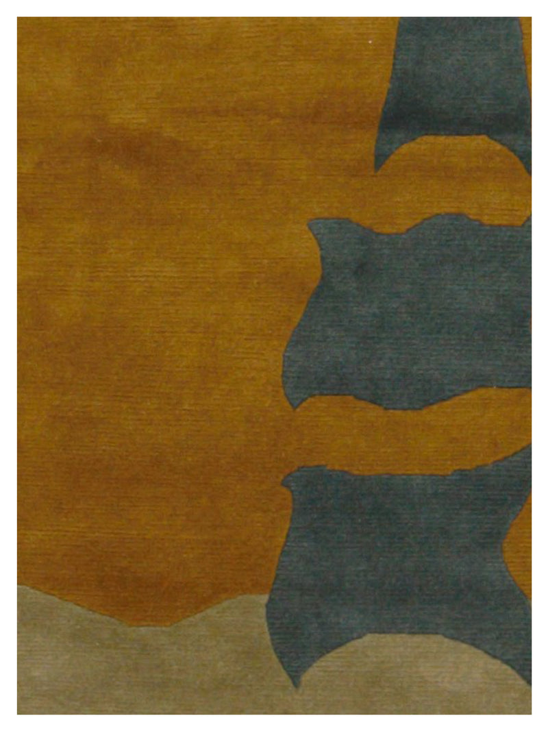 Pacific Tranquality 31906 Gold Gold Modern Hand Knotted Rug