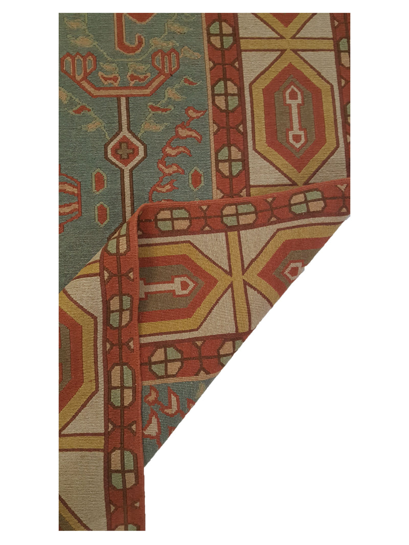 Pacific Summak-Ch 32216 Aqua Ivory Traditional Hand Knotted Rug