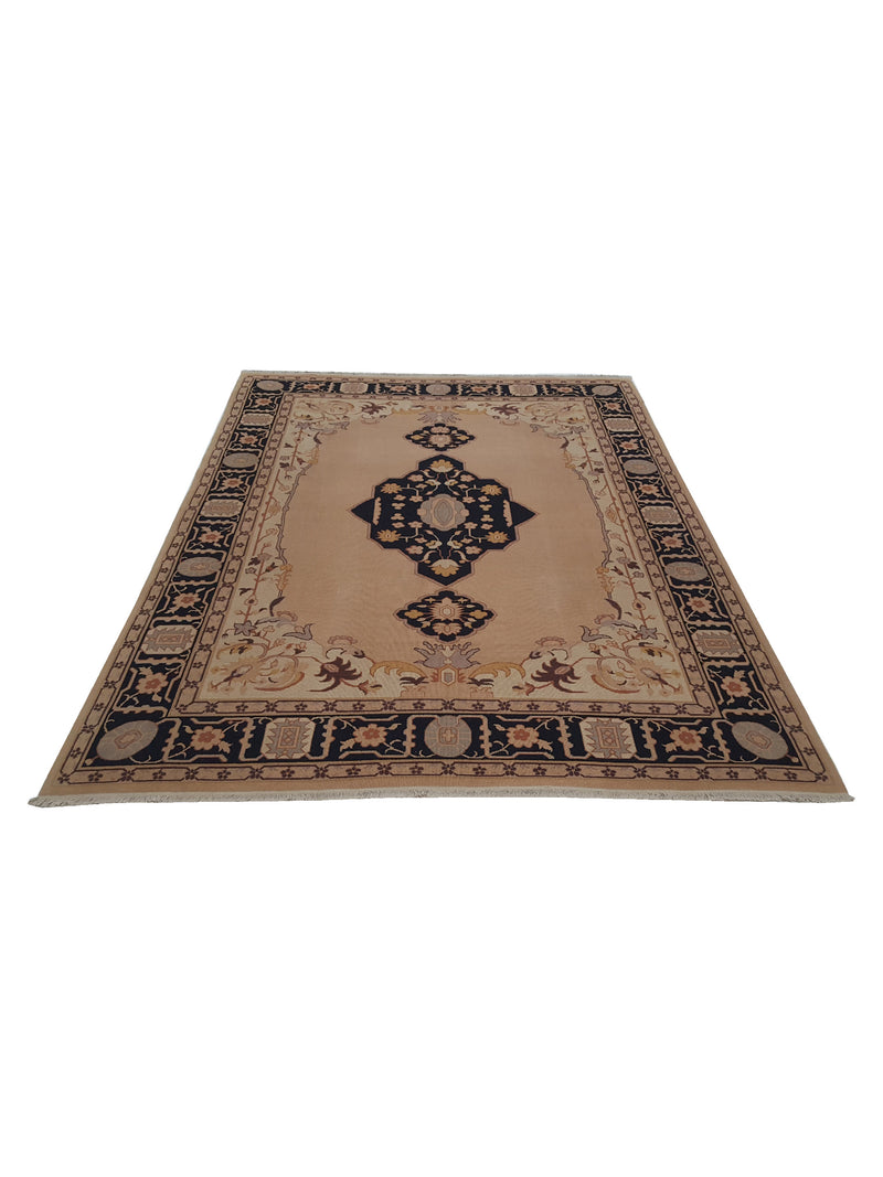 Pacific Summak 32222 Beige Black Traditional Hand Knotted Rug