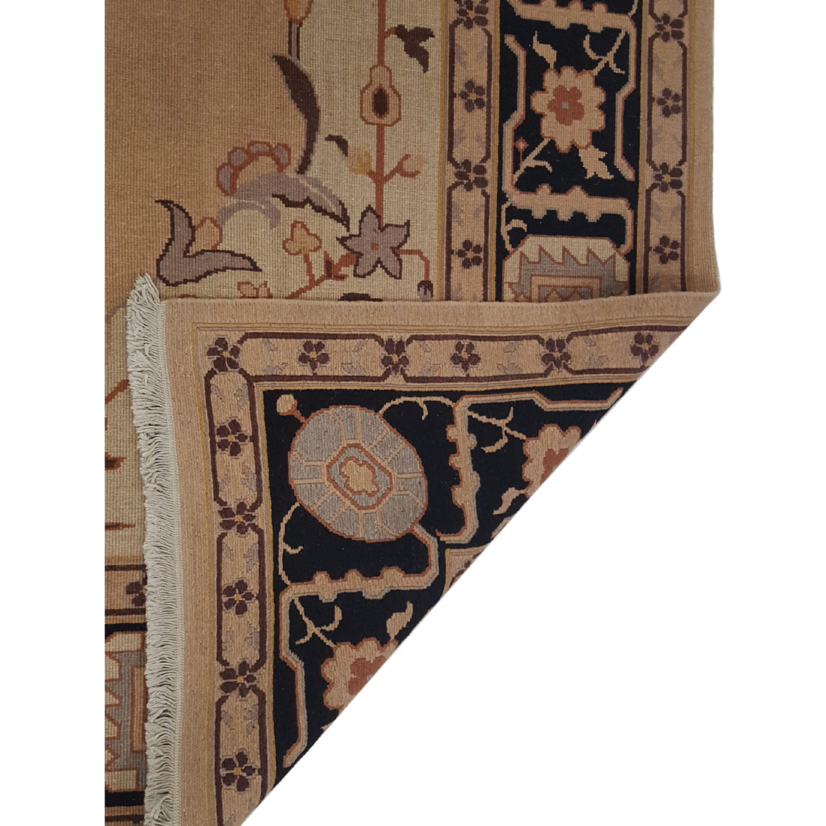 Pacific Summak 32222 Beige Black Traditional Hand Knotted Rug
