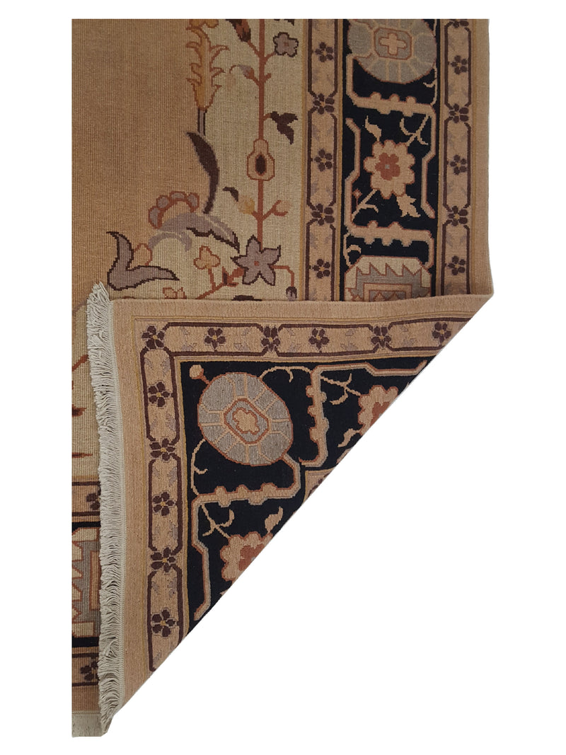 Pacific Summak 32222 Beige Black Traditional Hand Knotted Rug