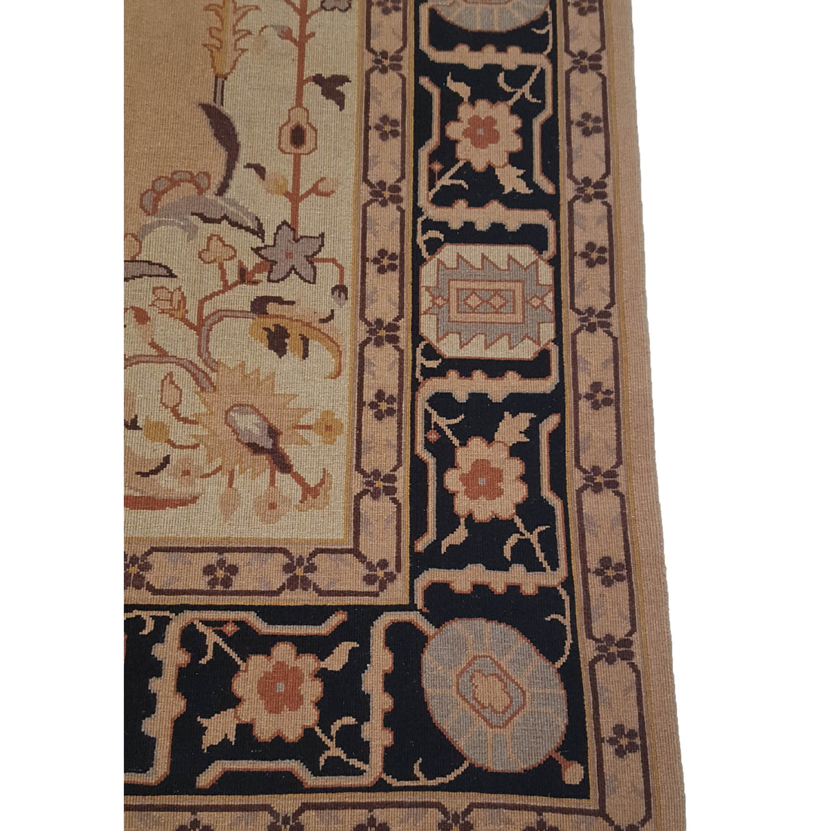 Pacific Summak 32222 Beige Black Traditional Hand Knotted Rug