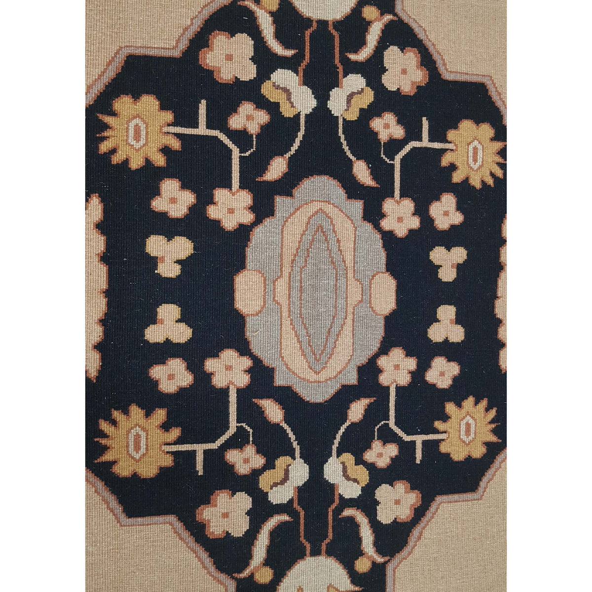 Pacific Summak 32222 Beige Black Traditional Hand Knotted Rug
