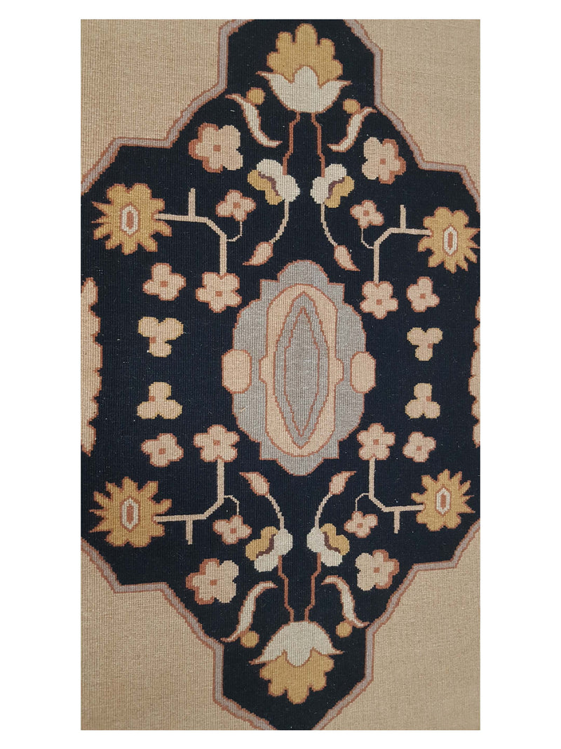 Pacific Summak 32222 Beige Black Traditional Hand Knotted Rug