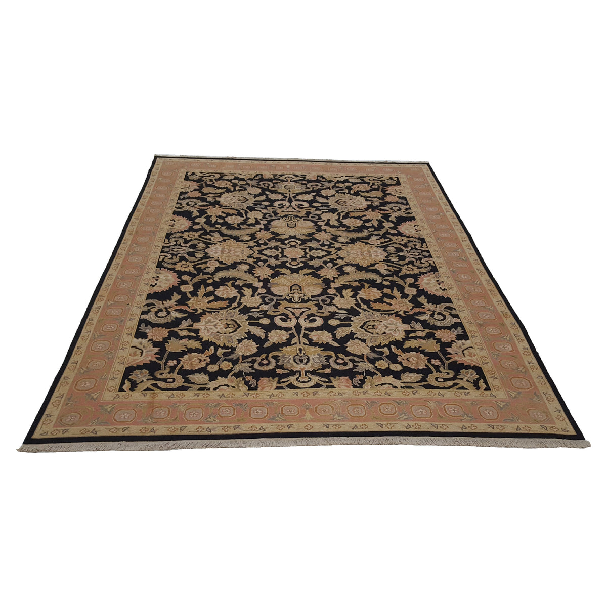 Pacific Summak 32228 Black Peach Traditional Hand Knotted Rug
