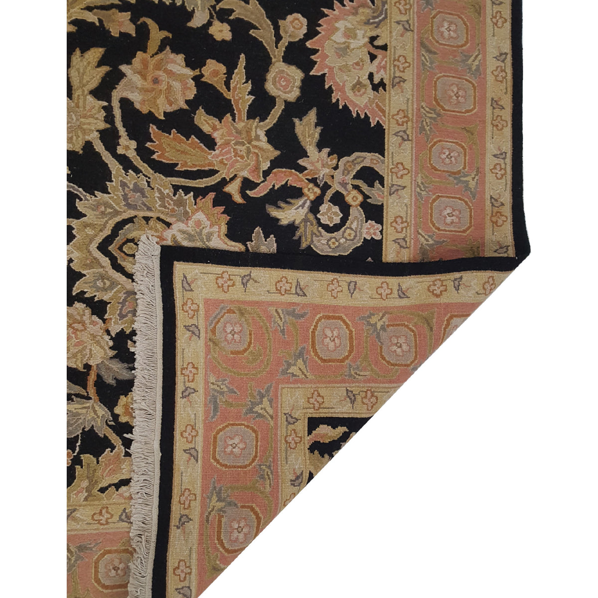 Pacific Summak 32228 Black Peach Traditional Hand Knotted Rug