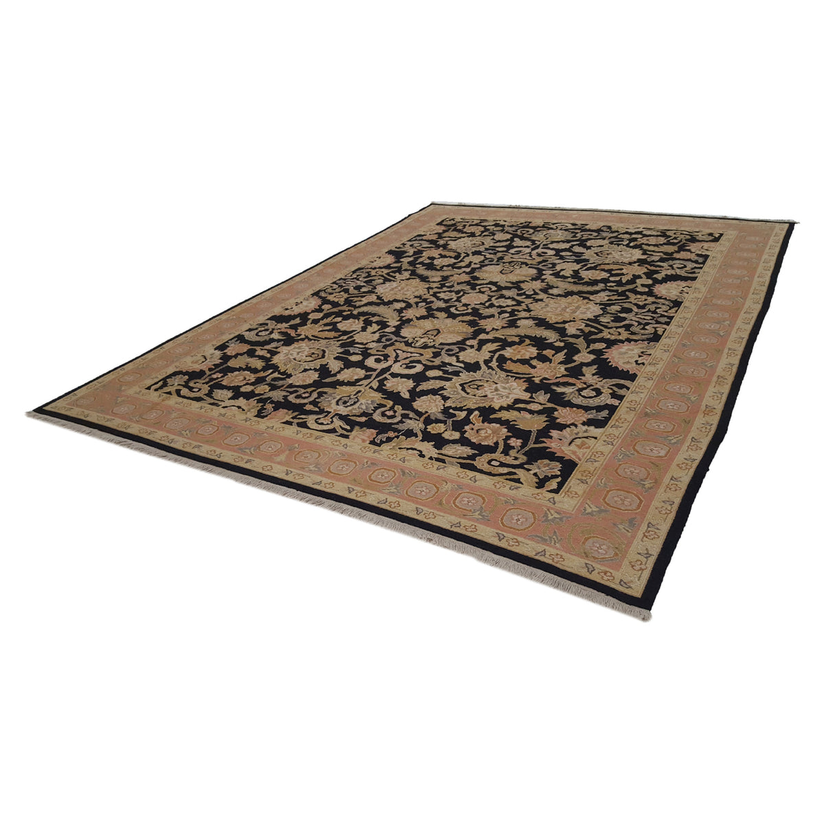 Pacific Summak 32228 Black Peach Traditional Hand Knotted Rug