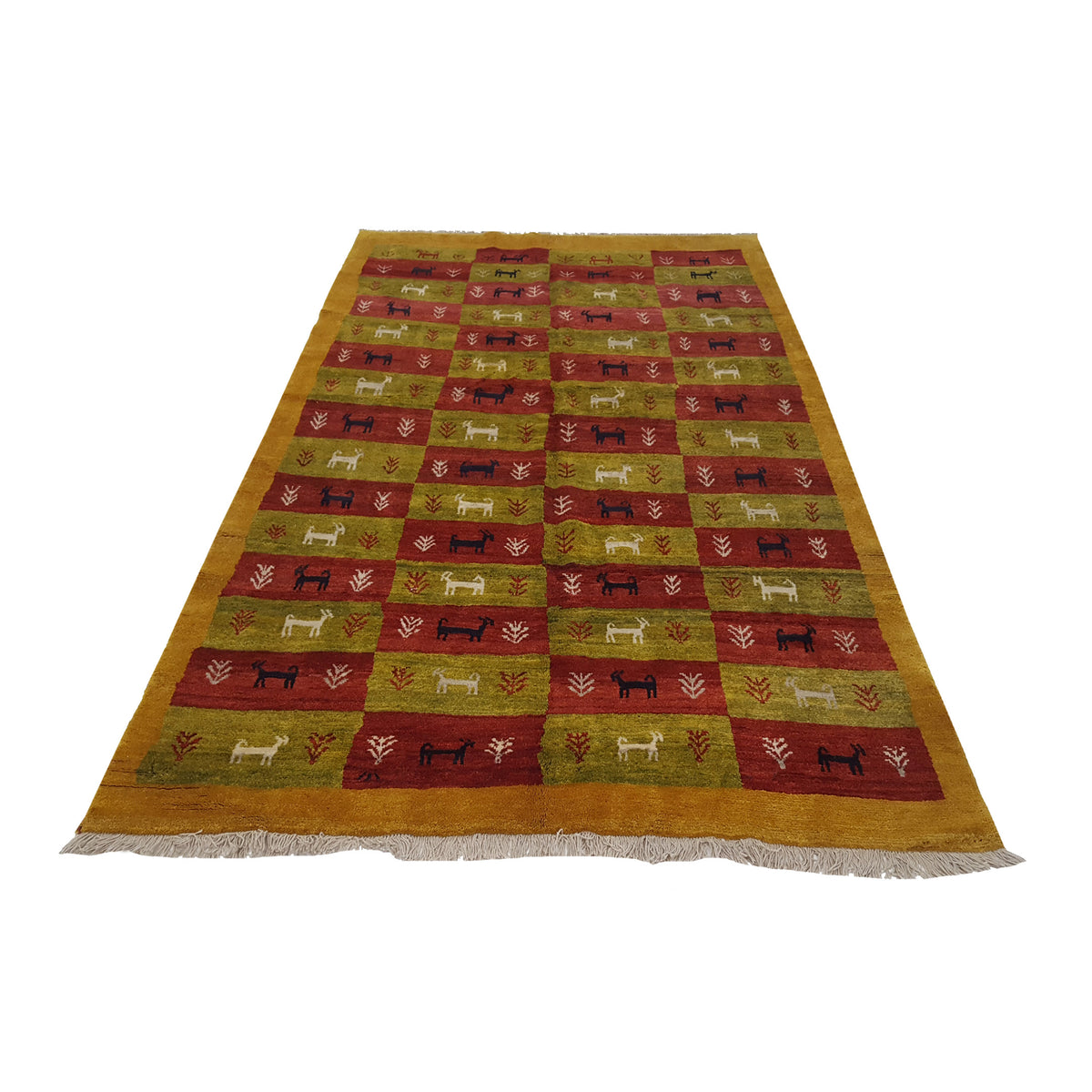 Pacific Gabbeh 32262 Green Multi Transitional Hand Knotted Rug
