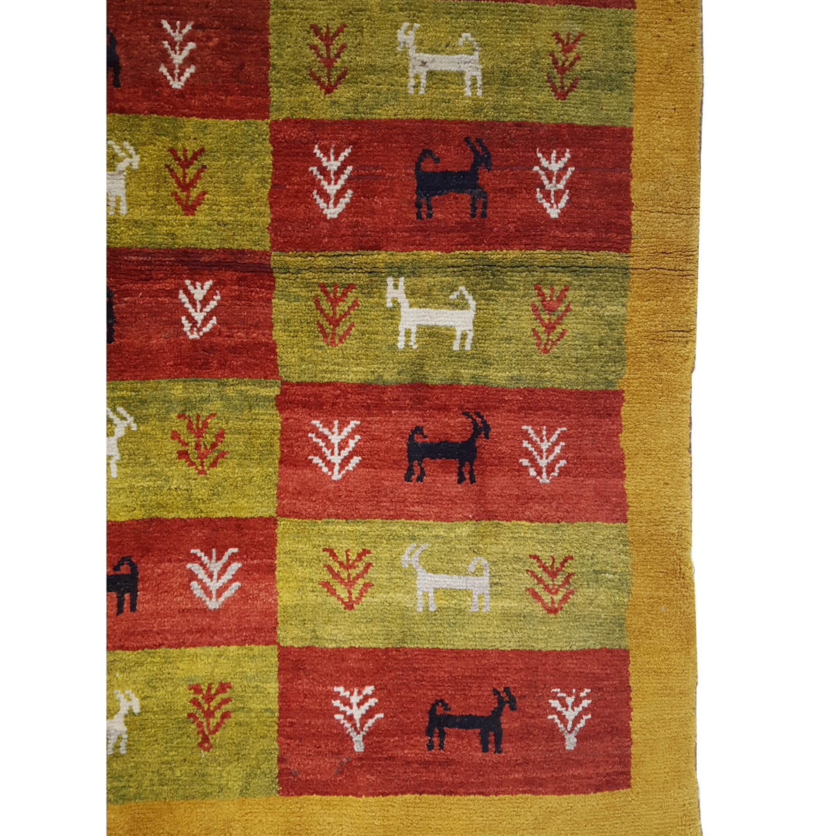 Pacific Gabbeh 32262 Green Multi Transitional Hand Knotted Rug