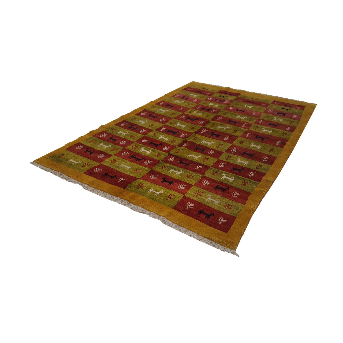 Pacific Gabbeh 32262 Green Multi Transitional Hand Knotted Rug