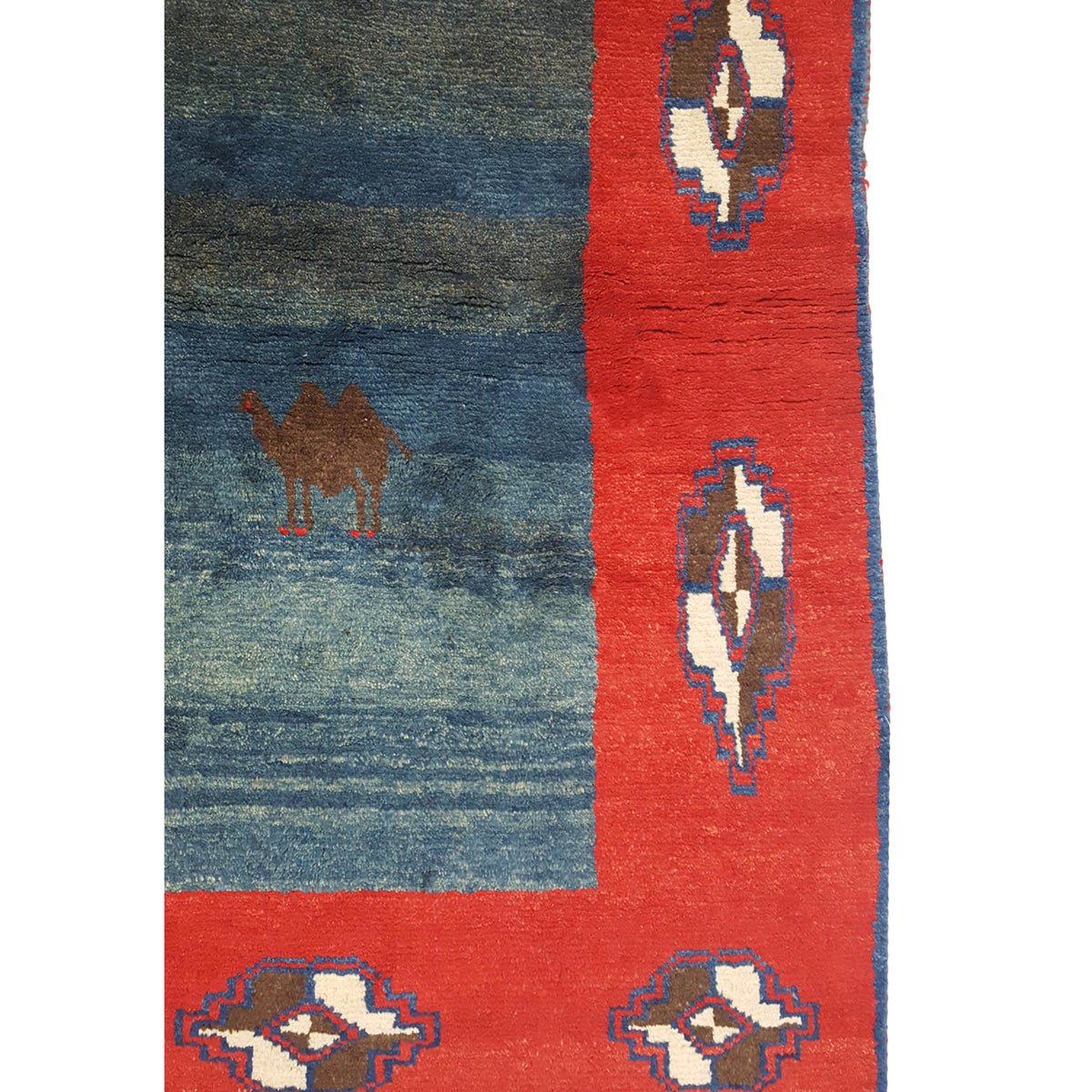 Pacific Gabbeh 32271 Blue Red Transitional Hand Knotted Rug