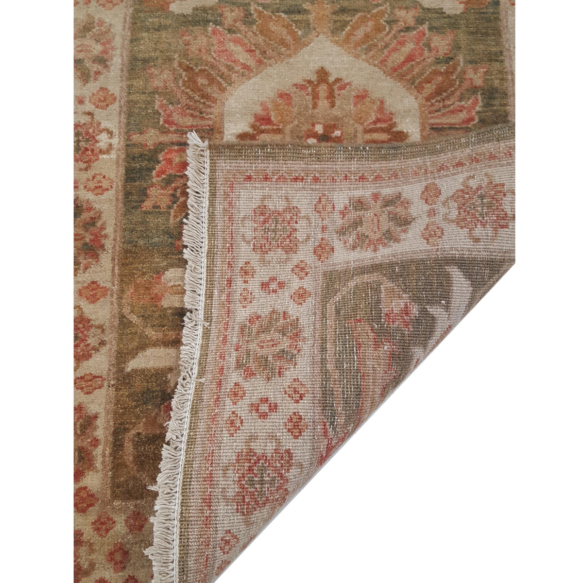 Pacific Ziegler 32323 Brown Ivory Traditional Hand Knotted Rug