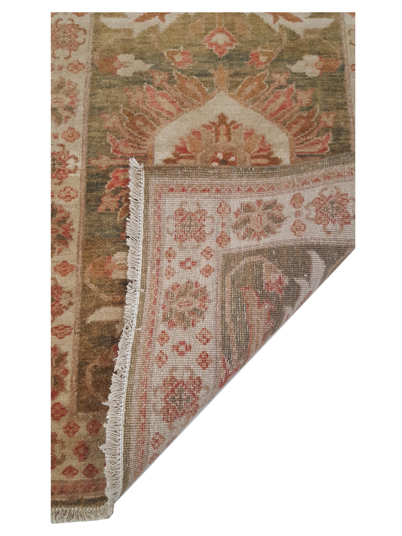 Pacific Ziegler 32323 Brown Ivory Traditional Hand Knotted Rug