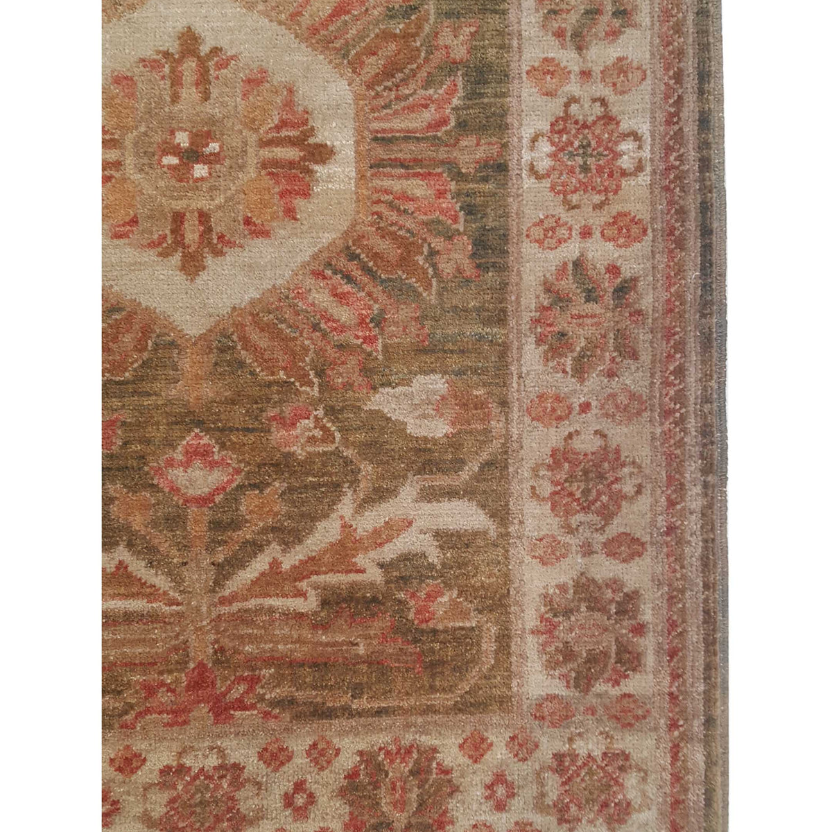 Pacific Ziegler 32323 Brown Ivory Traditional Hand Knotted Rug