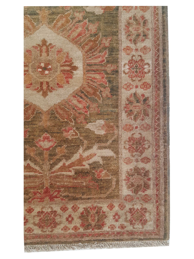 Pacific Ziegler 32323 Brown Ivory Traditional Hand Knotted Rug