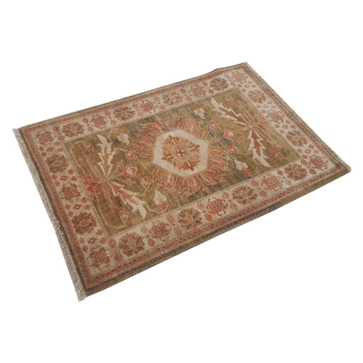 Pacific Ziegler 32323 Brown Ivory Traditional Hand Knotted Rug