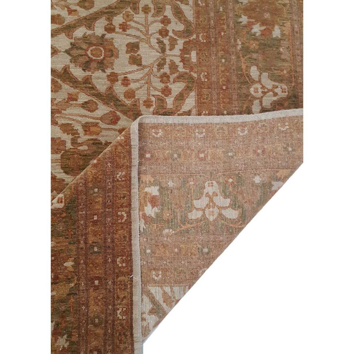 Pacific Sultanabad 32328 Ivory Lt.Green Traditional Hand Knotted Rug