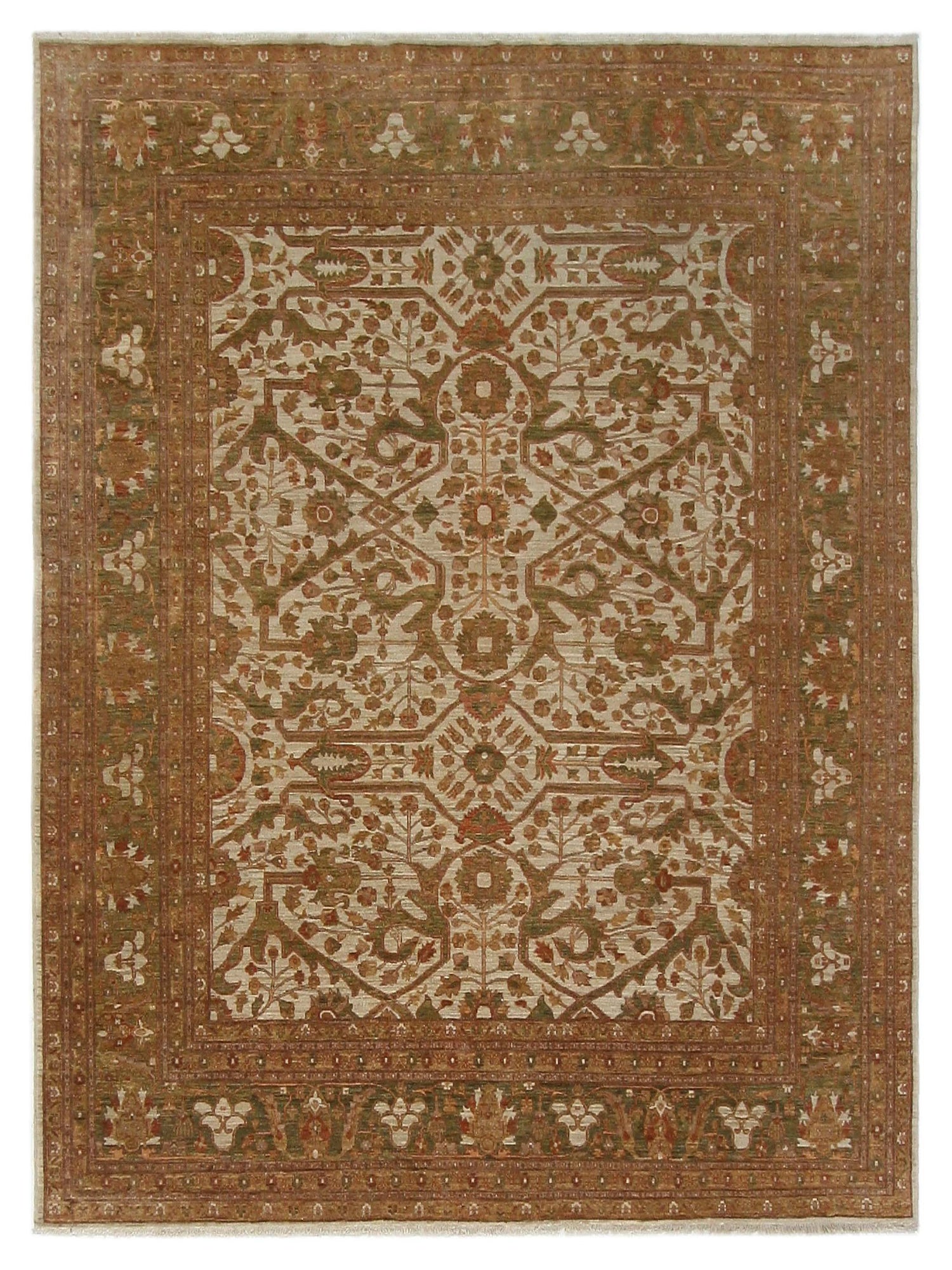 Pacific Sultanabad  Ivory Lt.Green Traditional