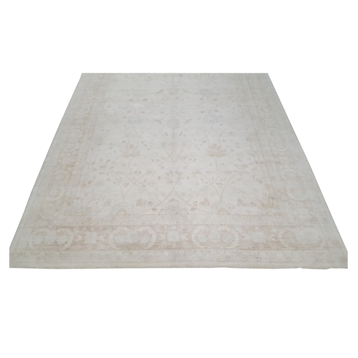 Pacific Ziegler 32345 Ivory Ivory Transitional Hand Knotted Rug