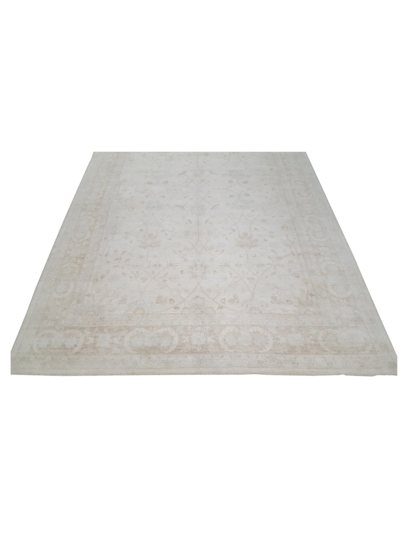 Pacific Ziegler 32345 Ivory Ivory Transitional Hand Knotted Rug