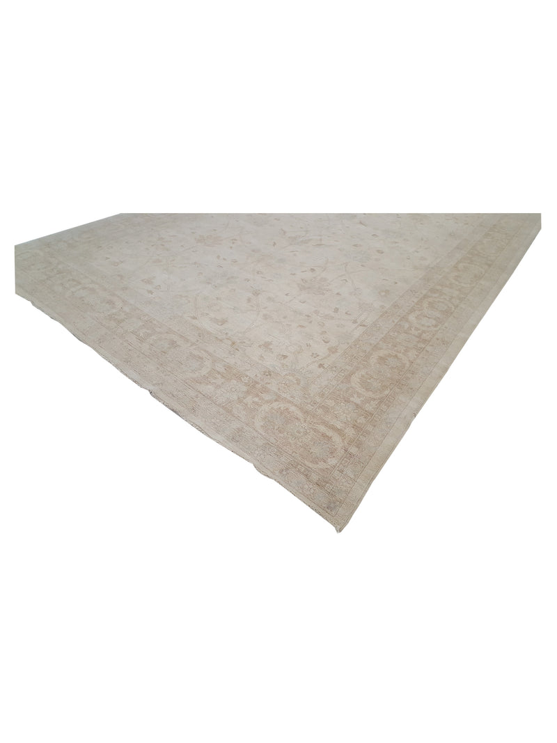 Pacific Ziegler 32345 Ivory Ivory Transitional Hand Knotted Rug