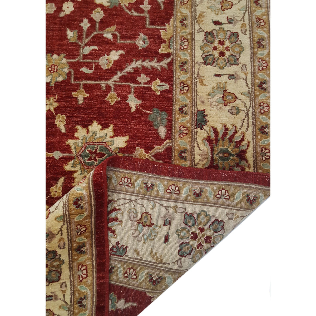 Pacific Ziegler 32350 Red Beige Transitional Hand Knotted Rug