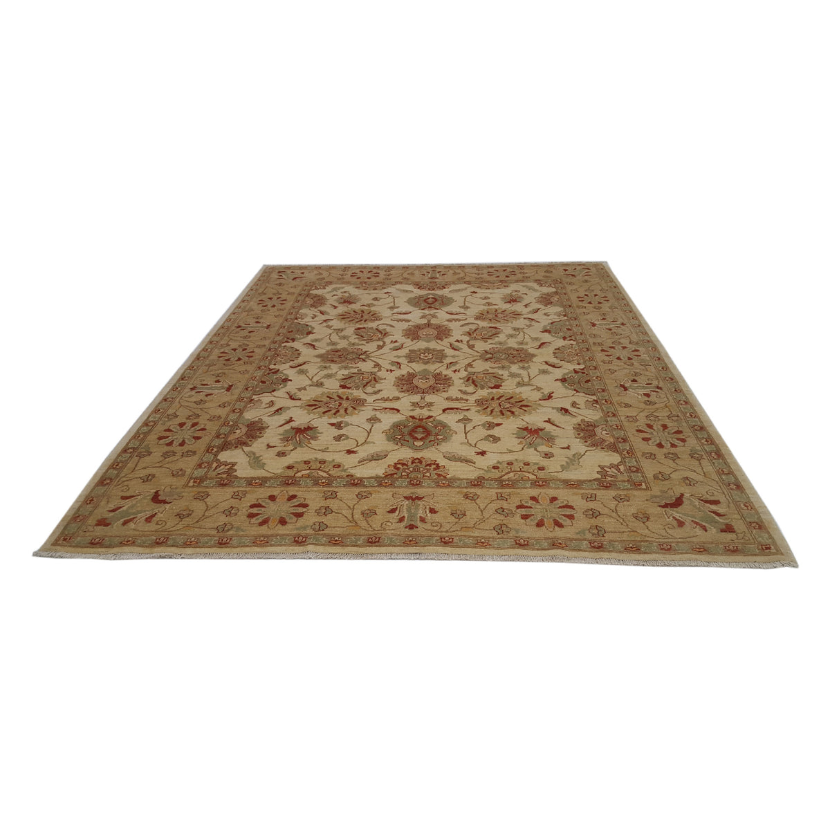Pacific Ziegler 32353 Ivory Gold Transitional Hand Knotted Rug