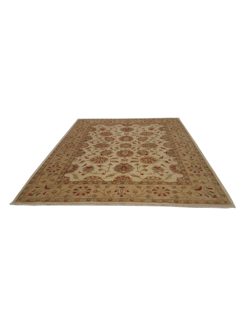 Pacific Ziegler 32353 Ivory Gold Transitional Hand Knotted Rug