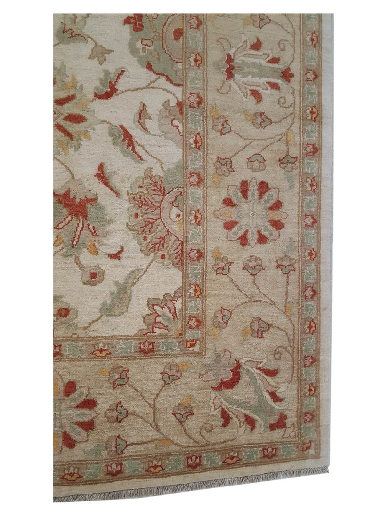Pacific Ziegler 32353 Ivory Gold Transitional Hand Knotted Rug