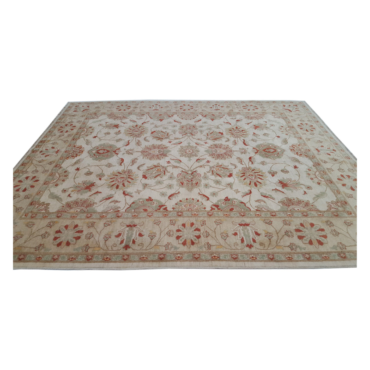 Pacific Ziegler 32353 Ivory Gold Transitional Hand Knotted Rug