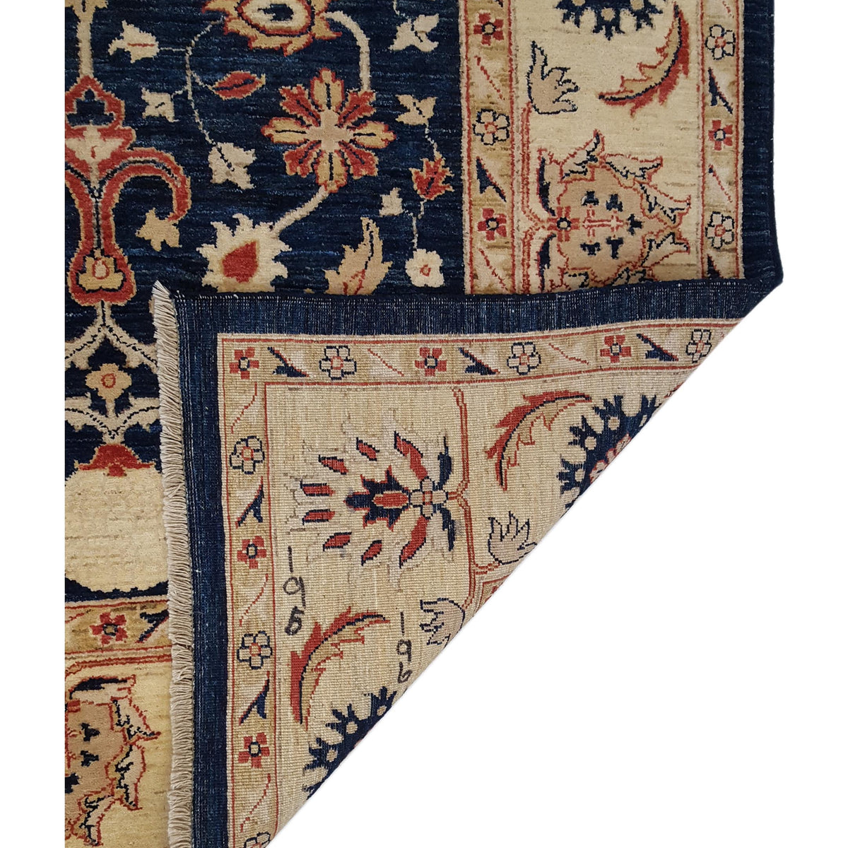 Pacific Ziegler 32359 Blue Ivory Transitional Hand Knotted Rug