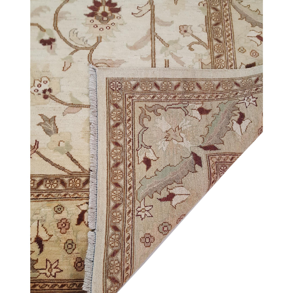 Pacific Ziegler 32368 Ivory Ivory Transitional Hand Knotted Rug