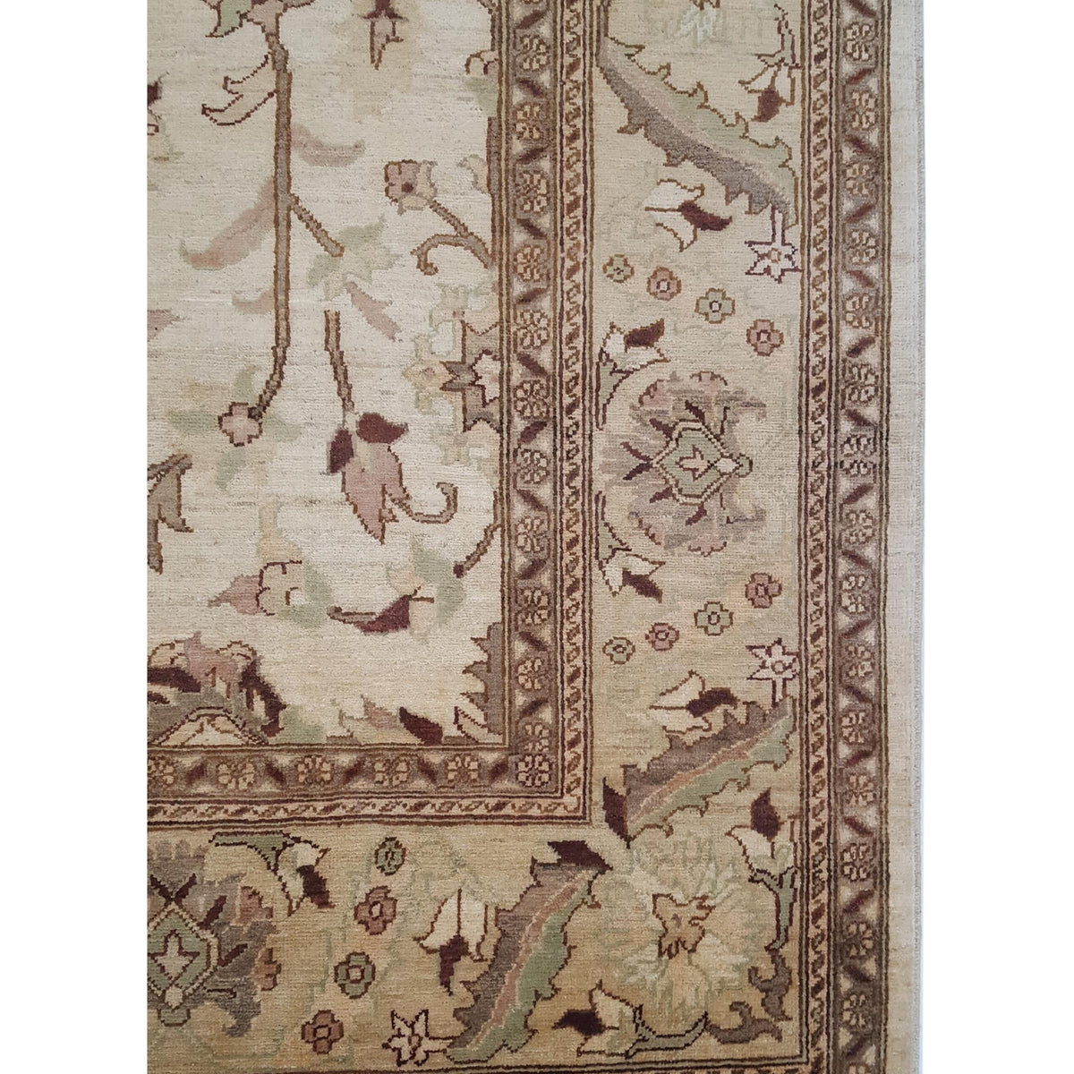 Pacific Ziegler 32368 Ivory Ivory Transitional Hand Knotted Rug