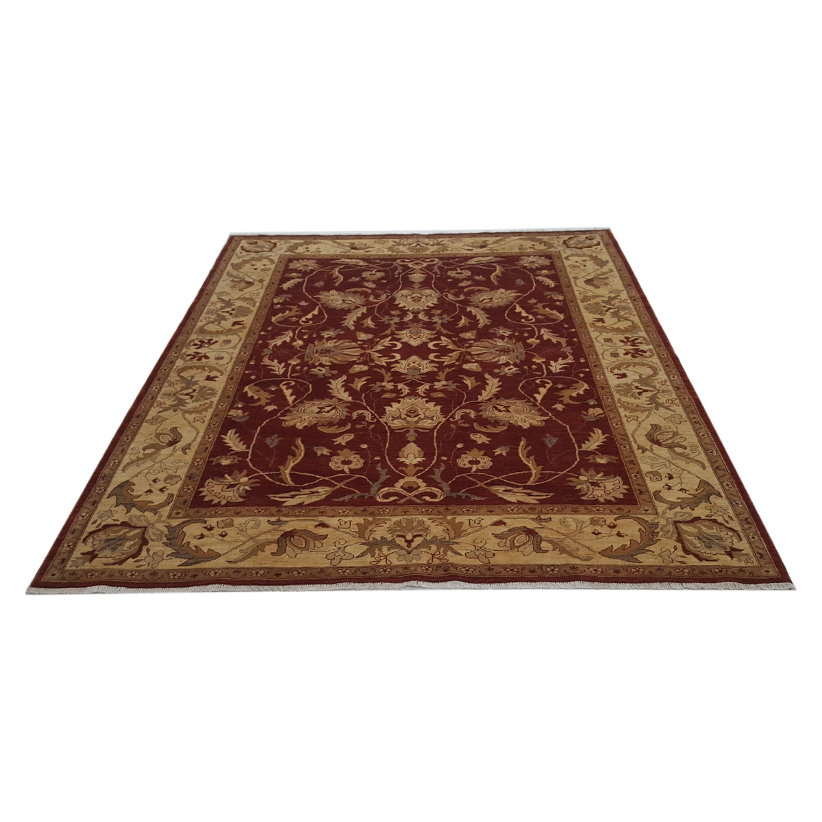 Pacific Ziegler 32382 Rust Gold Transitional Hand Knotted Rug