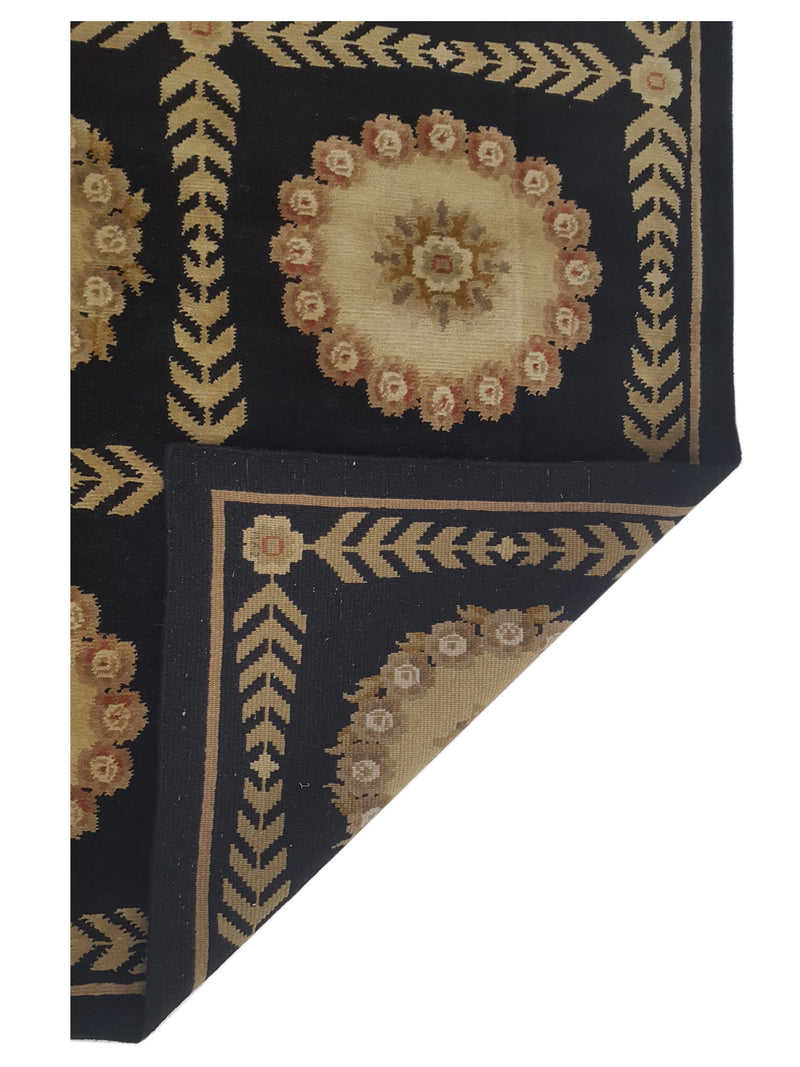 Pacific Gouri Ganga 33143 Black Gold Modern Hand Knotted Rug