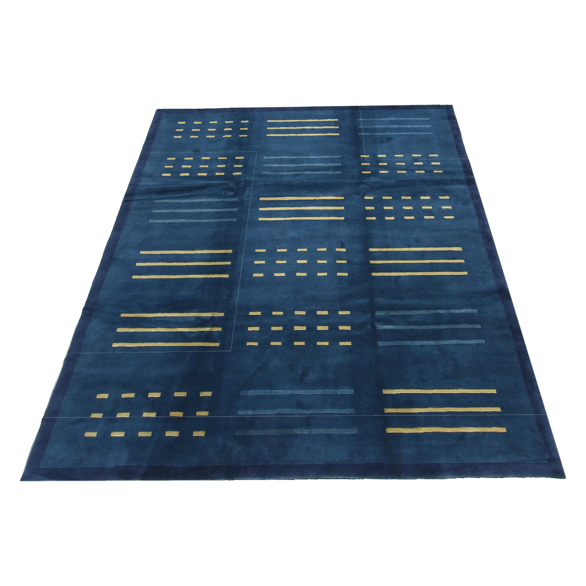 Pacific Tranquality 33187 Blue Blue Modern Hand Knotted Rug