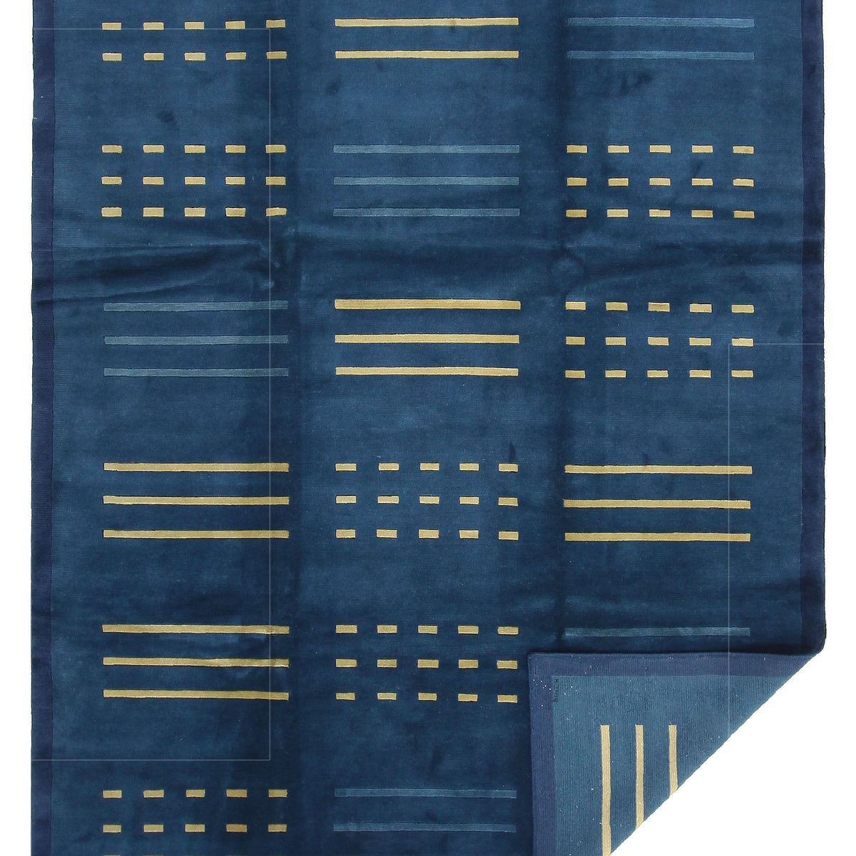 Pacific Tranquality 33187 Blue Blue Modern Hand Knotted Rug