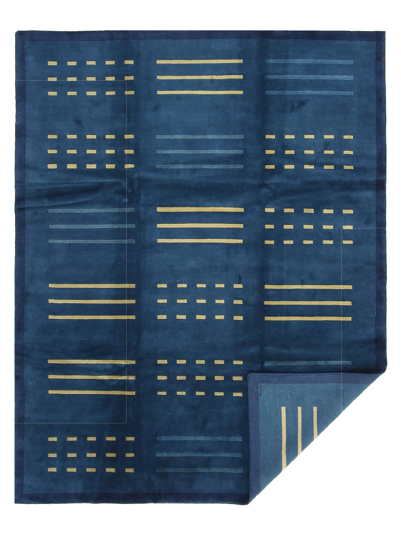 Pacific Tranquality 33187 Blue Blue Modern Hand Knotted Rug