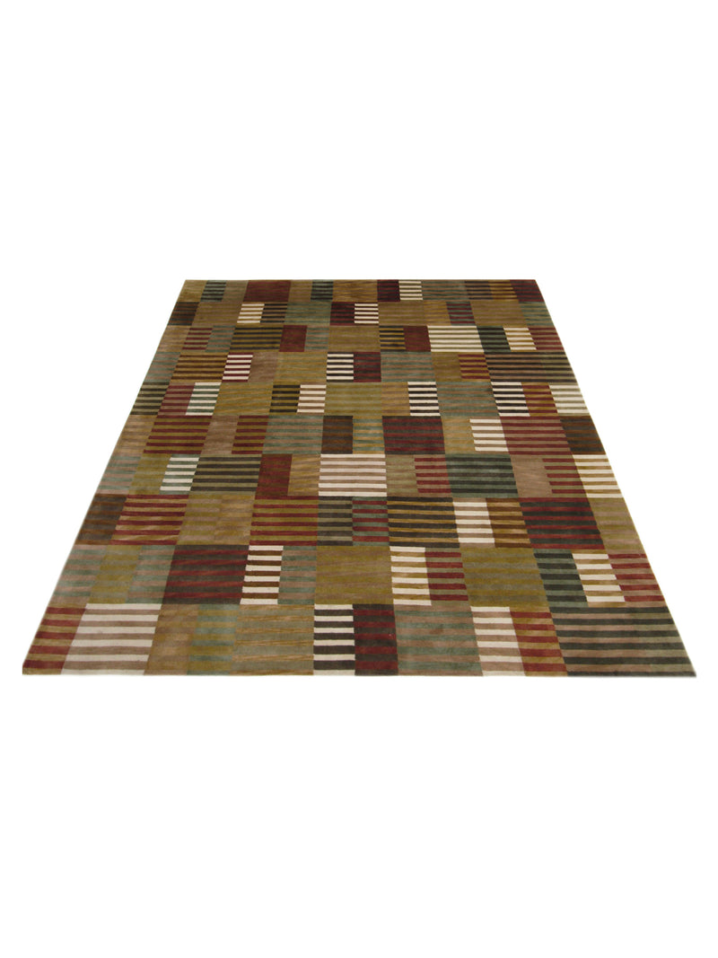 Pacific Tranquality 33234 Multi Multi Modern Hand Knotted Rug
