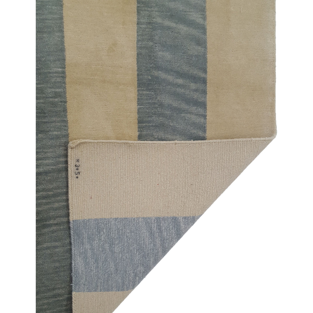 Pacific Gouri Ganga 33423 Beige Teal Modern Hand Knotted Rug