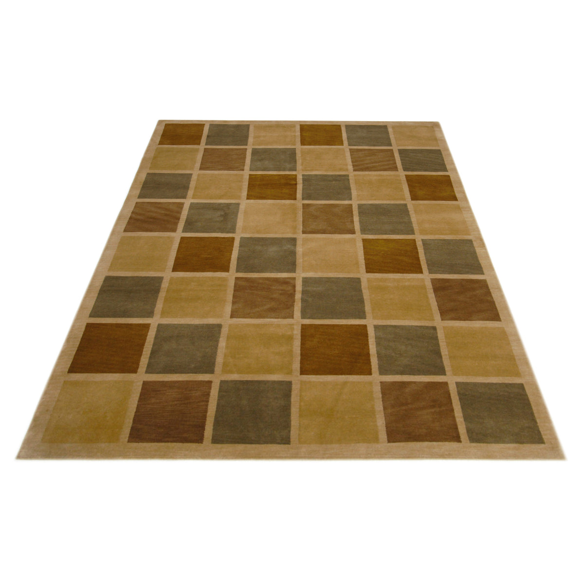 Pacific Tranquality 33281 Gold Brown Modern Hand Knotted Rug
