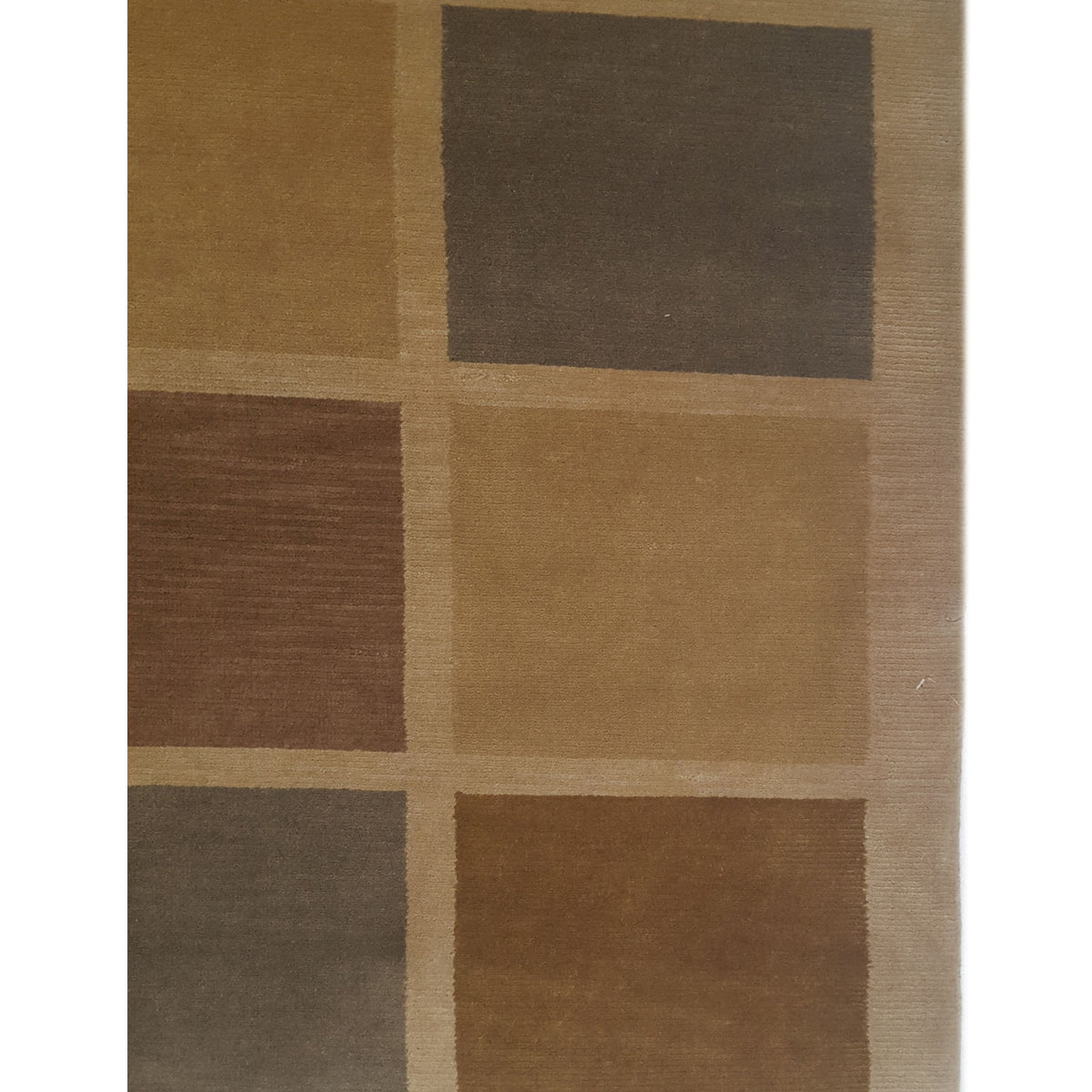 Pacific Tranquality 33281 Gold Brown Modern Hand Knotted Rug