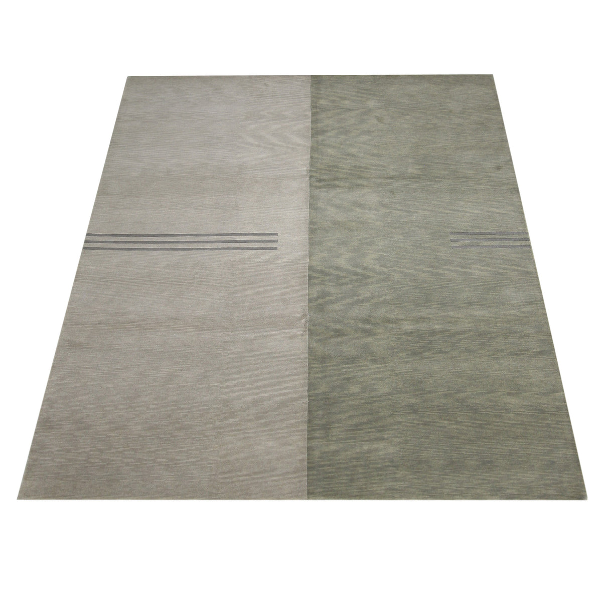 Pacific Gouri Ganga 33322 Ivory Grey Modern Hand Knotted Rug