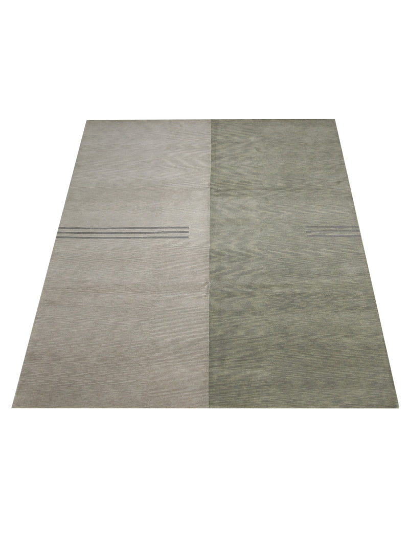 Pacific Gouri Ganga 33322 Ivory Grey Modern Hand Knotted Rug