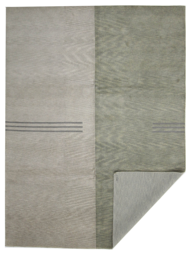 Pacific Gouri Ganga 33404 Ivory Grey Modern Hand Knotted Rug