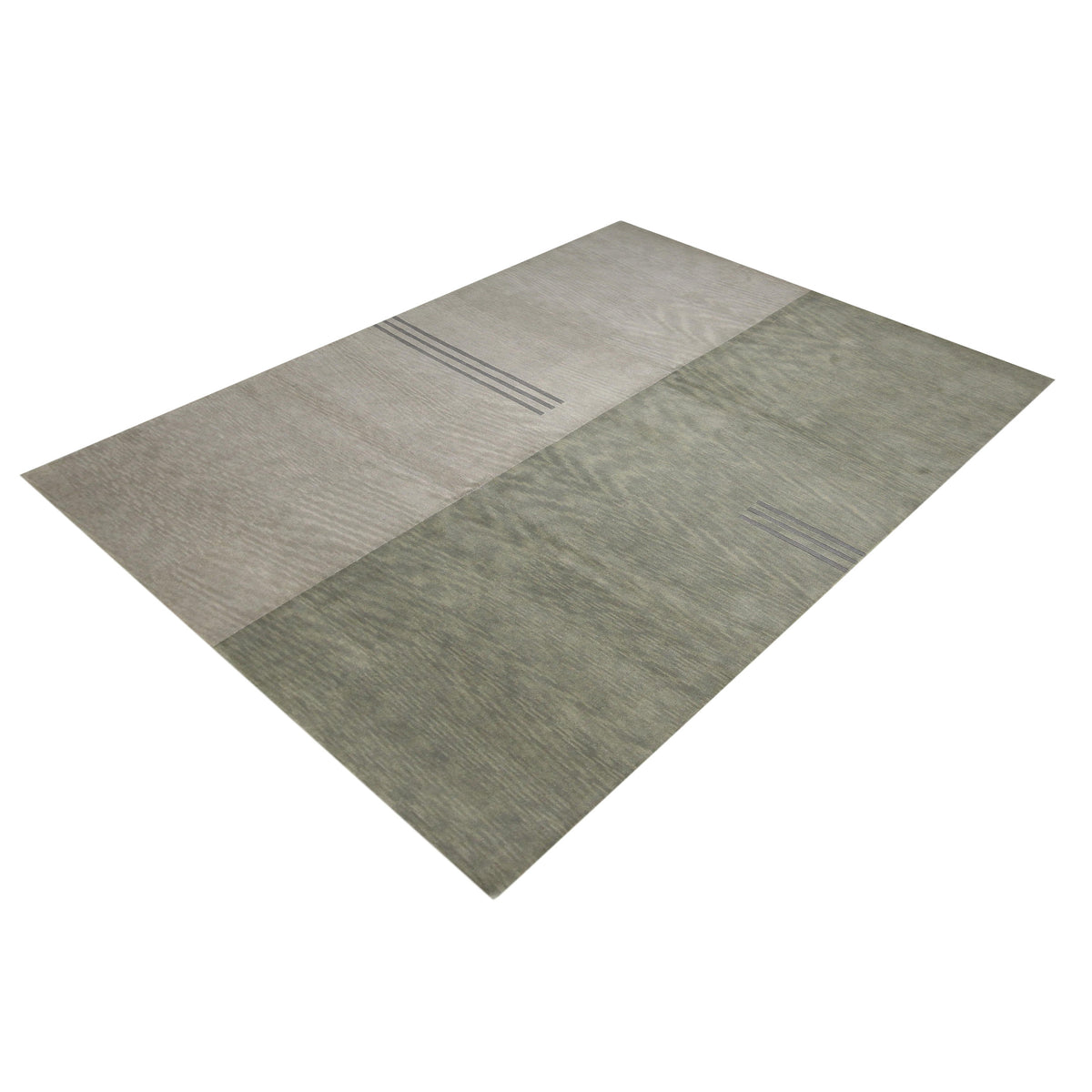Pacific Gouri Ganga 33322 Ivory Grey Modern Hand Knotted Rug