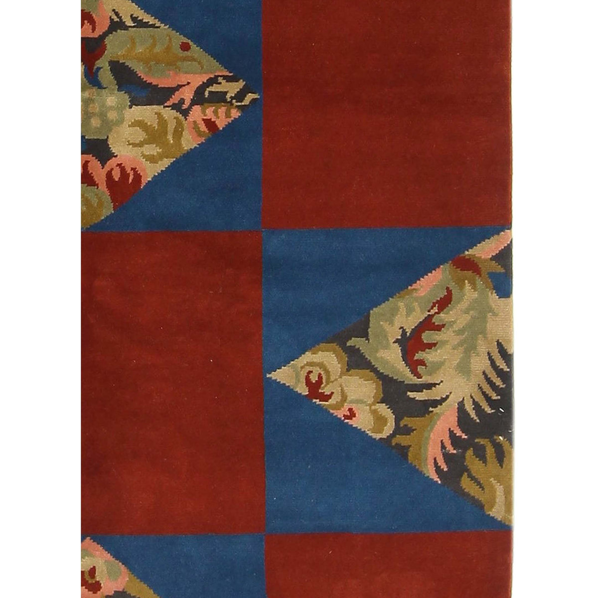 Pacific Gouri Ganga 33508 Red Blue Transitional Hand Knotted Rug